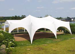 capri and gala marquees hired and erected together